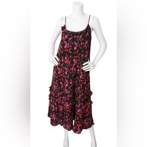 Hatch floral ribbed midi maternity dress sz sm